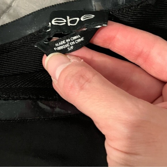 Bebe Black One Shoulder Bodycon Dress Size Small - Picture 6 of 6